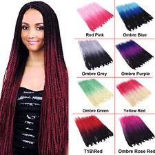 24" Senegalese Braids Synthetic Ombre Twist Crochet Braiding Hair Extensions 30s