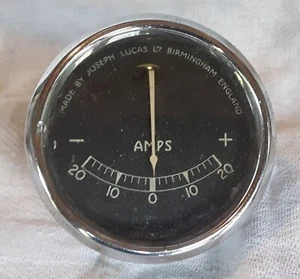 AMMETER 20-20 POINTER CHROME 52mm DIA 12 VOLT FIT FOR CAR BOAT TRUCK - Picture 1 of 5