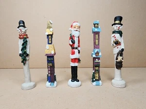 Windsor Collection 12" tall sculpted Set of 2 Snowmen, 2 Buildings, 1 Santa - Picture 1 of 22