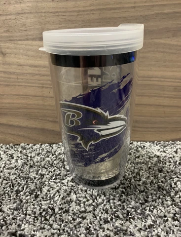 Baltimore Ravens Tervis Tumbler Cup 16oz Hot Cold Pint With Lid Cover