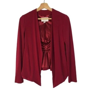 BCBGeneration Red Open Front Drape Lightweight Blazer XXS - Picture 1 of 3