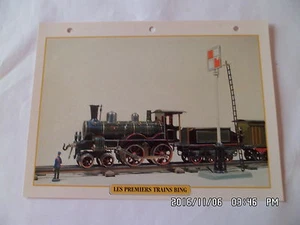CARTE FICHE TRAIN LES PREMIERS TRAINS BING - Picture 1 of 1