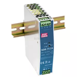 MEANWELL NDR-75-24, DC AC Hutschienen-Netzteil, DIN, 75W 24V 3,2A - Bild 1 von 1