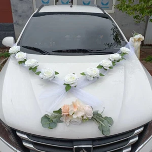 Rose Artificial Flower for Wedding Car Decoration Bridal Car Decorations Door - Picture 1 of 11