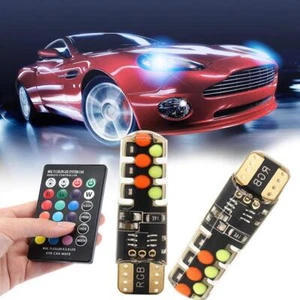 Car Led Lights Colorful T10 RGB COB Width Indicator Hot M7T2 E0W6 M1 Light T1X7 - Picture 1 of 10