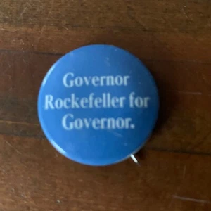 Governor Rockefeller For Governor Campaign Pin Pinback Button Badge, EMRESS SPEC - Picture 1 of 2