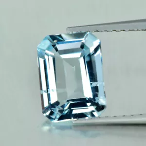 Acquamarina non riscaldata colore blu graziosa pietra preziosa sfusa 1,48 ct - Foto 1 di 1