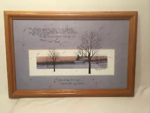 Gerahmter Kunstdruck D. Morgan 1990 Mama und Papa Bauernhaus Eltern Hommage Geschenk - Bild 1 von 5