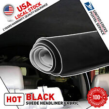 118"x 60" Black New Foam Backed Headliner Fabric for Car Roof Panel Lining 3mm