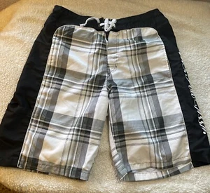 US Polo ASSN Badehose Shorts Herren Xl schwarz kariert bestickt - Bild 1 von 9