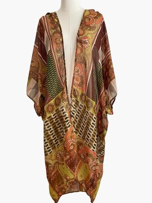 Cárdigan Kimono Boho Live 4 Truth Talla 3X Plumero Transparente Coachella Festival Hippie Foto 1 de 4