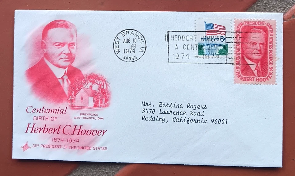 PRESIDENTE HERBERT HOOVER CENTENARIO DE NACIMIENTO ARTE ELECTRÓNICO CUBIERTA DE CACHÉ Foto 1 de 1