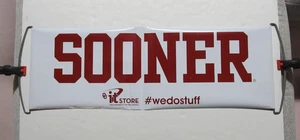 OKLAHOMA SOONERS Vinyl Stretching "BOOMER SOONER" Cheer Banner 28"x 9.5" (#2404) - Picture 1 of 9
