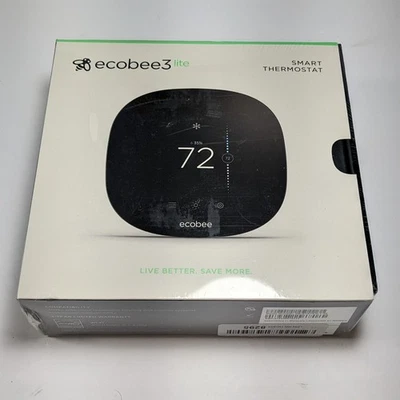 ecobee3 lite Smart Thermostat - Black (EB-STATE3LT-02) NIB Sealed - Image 1 of 3