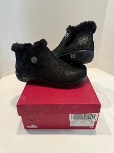 Botines Alegria para mujer 9,5 o 40 Meri forrados de cuero floretado negro/piel sintética - Imagen 1 de 9