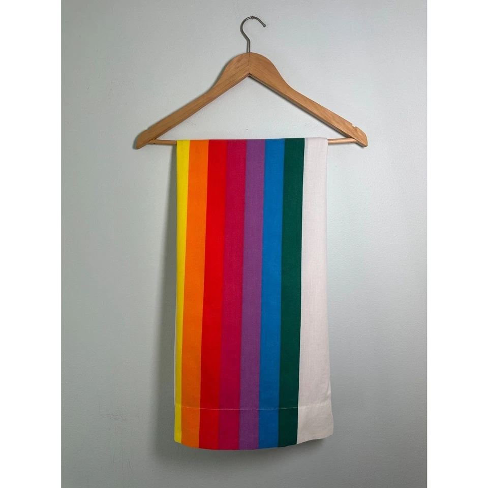 70s Vintage Wamsutta Tomorrow's Rainbow Flat Bed Sheet Double/Full Size  - Image 1 of 4