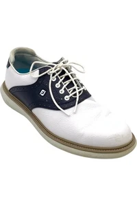 FootJoy Men's Traditions Golf Shoe White/Navy - Picture 1 of 3