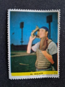 1949 Eureka Baseball Sport Stamp # 74 Al Walker - Chicago Cubs (EX) - Foto 1 di 3