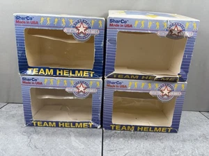 (4) Empty SharCo Riddell Mini Helmet Boxes 1988 Vintage - Picture 1 of 21