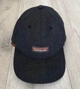 Patagonia Logo Tin Shed Hat Hemp Blend Snap Back Adult Dark Gray Cap Hiking - Picture 1 of 8