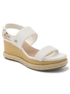 Sandalia de cuña BCBGENERATION para mujer blanca con estampado de serpiente de 1" plataforma yute Allia 10 M Foto 1 de 4