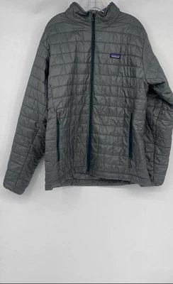 Patagonia Mens Gray Down Pockets Long Sleeve Full-Zip Quilted Jacket Size XL - Image 1 of 4
