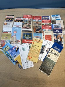 De colección 25 mapas de carreteras gasolinera EE. UU./CANADÁ + 8 folletos diferentes - Imagen 1 de 6
