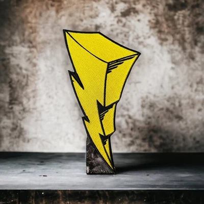 A Lightning Bolt Patch - 9.09" x 4.87/Iron On/Sew On - Image 1 of 4
