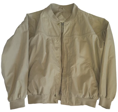 CHAQUETA CORTAVIENTOS VINTAGE HABAND ORIGINAL PARA HOMBRE L BEIGE CAQUI CREMALLERA COMPLETA Foto 1 de 4