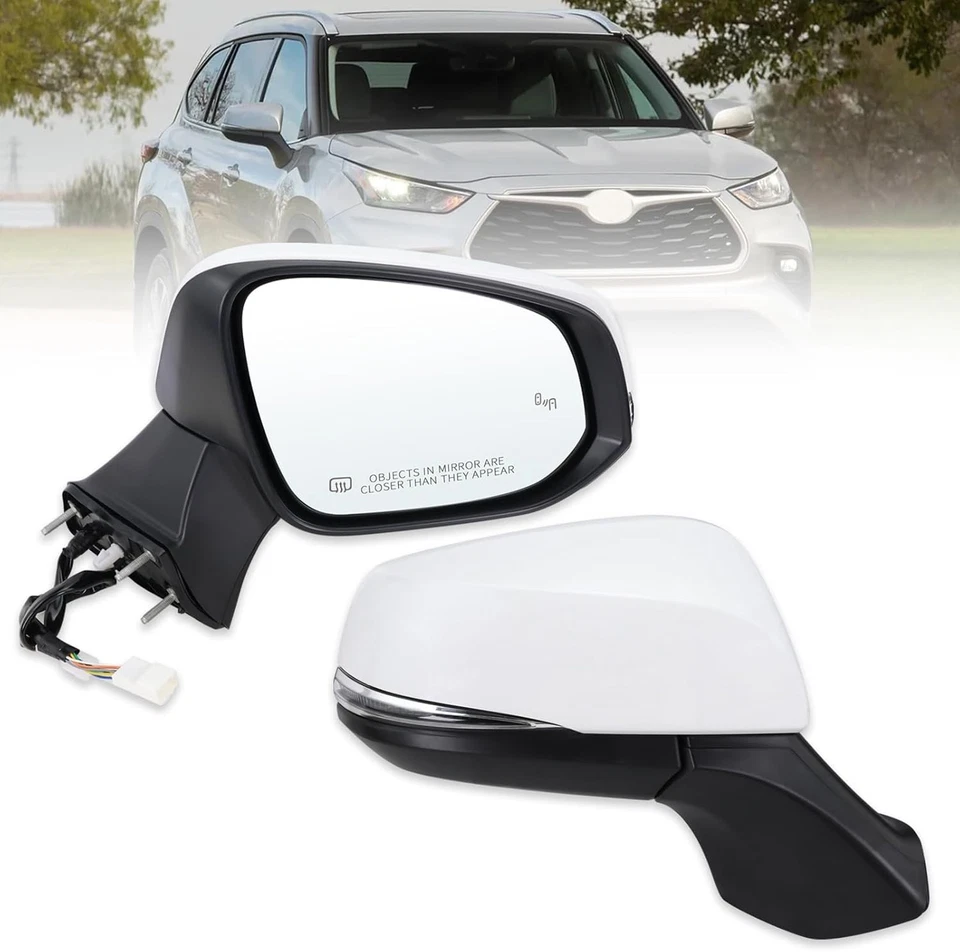 Right Passenger Side Mirror   Compatible With 2020-2025 Toyota Highlander - Image 1 of 4