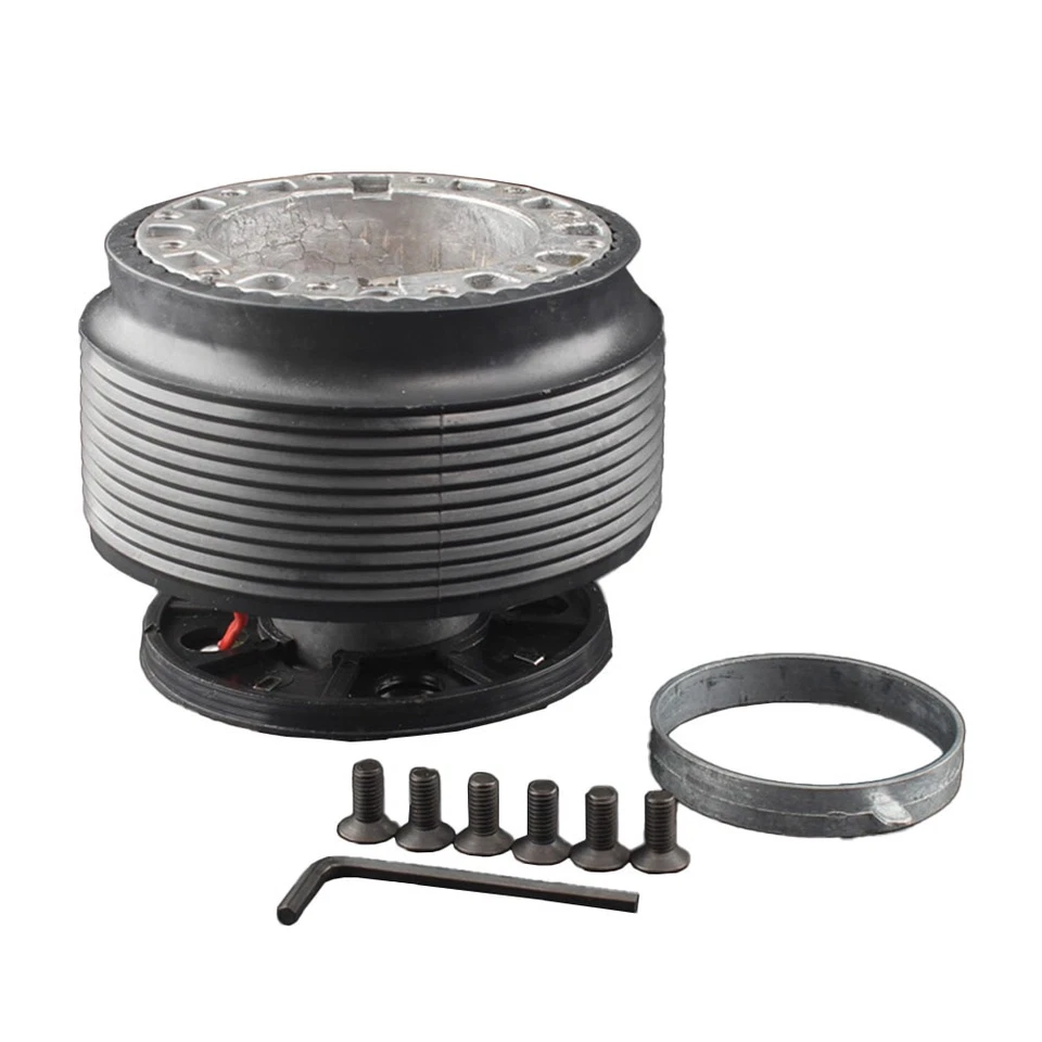 Black Boss Kit Steering Wheel Hub Adapter For Honda Civic del Sol Integra Prelud - Image 1 of 4
