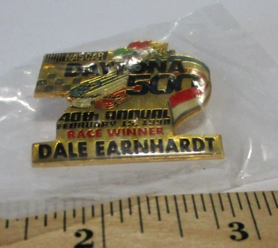 Daytona 500, 40th Annual, February 15th, 1998, Dale Earnhardt pin, NIP - Image 1 of 3