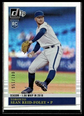 2019 Donruss #219 Sean Reid-Foley Season Stat Line #/156 - Image 1 of 2