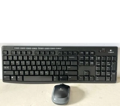 Logitech Wireless Computer Keyboard and Mouse Combo Model K270 Portable Black - Image 1 of 4
