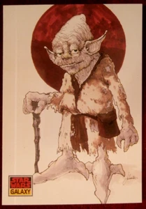 STAR WARS GALAXY Series 1 - Card #023 - Yoda - Topps 1993 - Picture 1 of 2