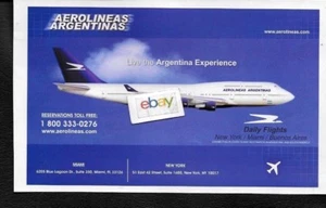 AEROLINEAS ARGENTINAS B747-400 MIAMI & NEW YORK TO BUENOS AIRES 2004 AD - Bild 1 von 1