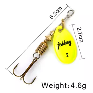 Spinner Appât 3.9G 4.6G 7.4G 10.8G 15G Rotatif Spinners Cuillère Leurres Brochet - Photo 1/13