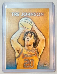 Tre Johnson Platinum Plated Artist Signed "Texas Longhorns" Trading Card 1/1 - Picture 1 of 2