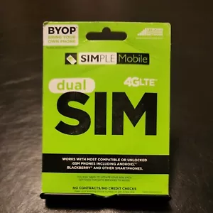 Simple Mobile BYOP Dual SIM Card for Unlocked GSM Android iPhone - Picture 1 of 12