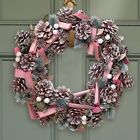 Silver Pink Luxury Christmas 36cm Wreath 120cm Garland Hanging Xmas Decorations