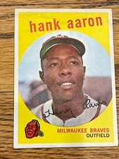 Topps 1959 #380 Hank Henry Aarron Baseball Card Ungraded Sharp Corners