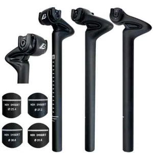 MTB Carbon Shock Absorption Seatpost Light Weight Offset 25mm Road Bike Seatpost - Picture 1 of 28