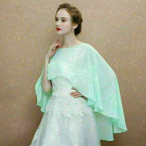 Summer Bridal Bridesmaid Wedding Party Pullover Chiffon Shawl Wraps Solid Color - Picture 1 of 22