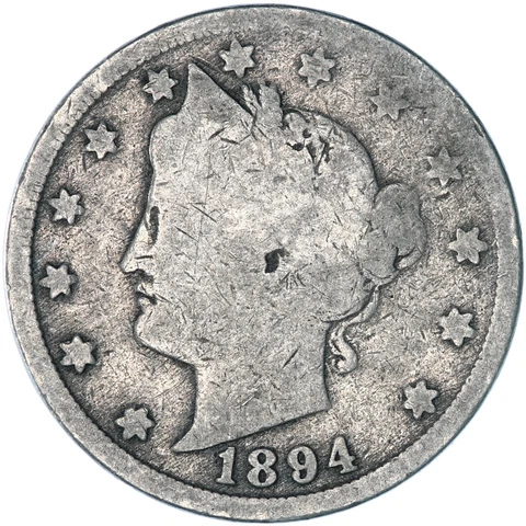 1894 (P) Liberty V Nickel Good GD See Pics Z594 Cover