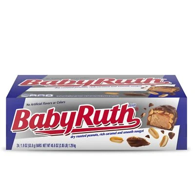 Baby Ruth, Chocolate, Cacahuete, Caramelo, Turrón, Tamaño Completo Envuelto Individualmente Foto 1 de 4