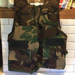 Sports Afield Camouflage Hunting Vest Camo Gamebag - Men's Medium (M)Vintage - Picture 1 of 7