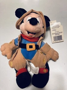 Disney World Park Edition Frontier Land Mickey con sombrero de piel bolsa frijoles muñeca de felpa - Imagen 1 de 2