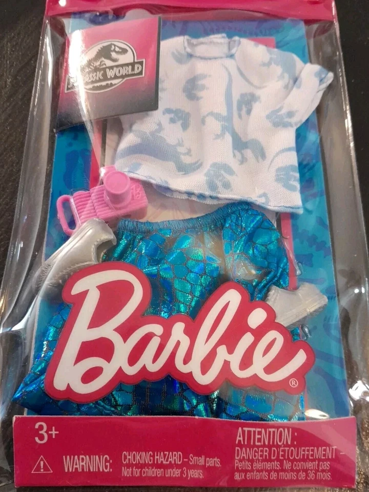Barbie Muñeca Ropa y Accesorios Mundo Jurásico Moda Pack Ropa Foto 1 de 4