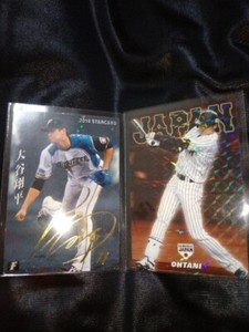 Shohei Ohtani Calbee  Gold Foil Autograph Card 2014 & Samurai Japan Card 2017