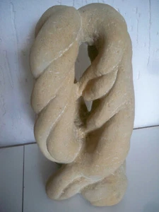 Sandstein Unikat Gezeitenstrom, ca 20x20x40cm, vom Künstler handsigniert. - Bild 1 von 6